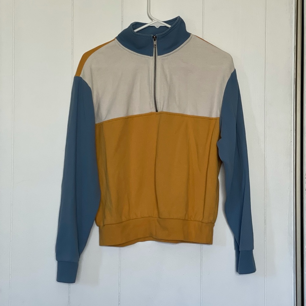 L.A. Hearts color block quarter zip up
